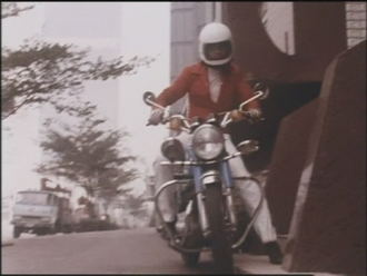 Kotaro Rai riding Thunder in Warrior of Light Diamond Eye