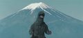 Godzilla roars in front of Mt. Fuji in Godzilla Final Wars