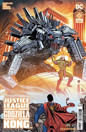 Main Cover of Justice League vs. Godzilla vs. Kong #7 by Drew Johnson