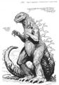 "Godzilla" design proposal sketch done by Steve Bissette[1]