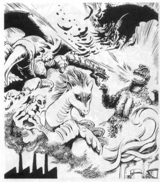 Concept drawing based on Godzilla vs. Red Moon by "Hurricane" Ryu Hariken