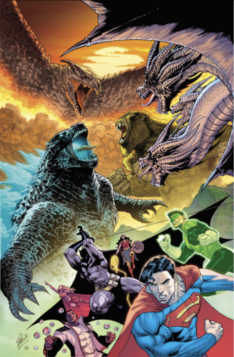 Main Cover of Justice League vs. Godzilla vs. Kong 7 #7 by Christian Duce