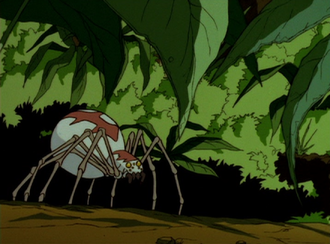 An infant Giant Mutant Widow Spider in Godzilla: The Series