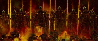 Giant Warriors in A Giant Warrior Descends on Tokyo