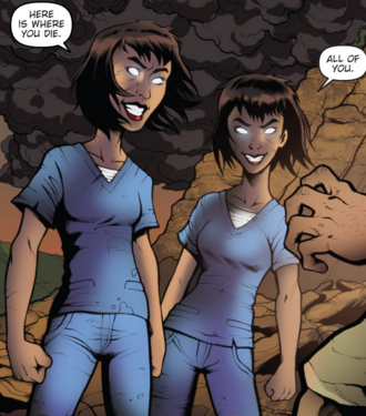 Minette and Mallory in Godzilla: Rulers of Earth