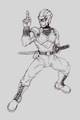 Concept art of an unused ninja Guyborg