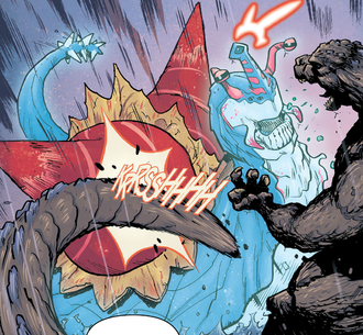 Schneckeczar battling Godzilla in "The Big One"