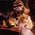 Promotional image of Miss Piggy and the animatronic Kong