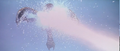 Godzilla critically wounds Megaguirus with his atomic breath