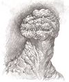 Godzilla fourth form head concept art