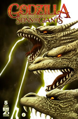 Cover A of Godzilla: Here There Be Dragons II - Sons of Giants #5 by Inaki Miranda