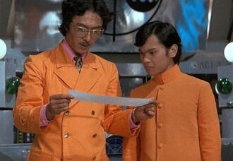 The M Space Hunter Nebula Aliens wearing their human disguises in Godzilla vs. Gigan