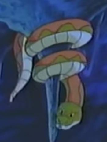 The giant snake in The Mighty Kong