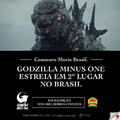 "Godzilla Minus One premieres in 2nd place in Brazil"