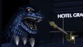 The Godzilla Head's cameo appearance in City Hunter the Movie: Shinjuku Private Eyes