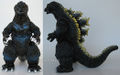 Blue and black Godzilla 1962 with gold dorsal fins