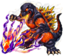 Burning Godzilla in Monster Strike