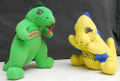 Godzooky plush toy with Godzilla plush toy