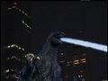 Godzilla fires his ray at Fake Godzilla