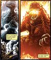 Godzilla charges his Spiral Heat Ray