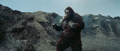 Kong is burned by Godzilla's atomic breath