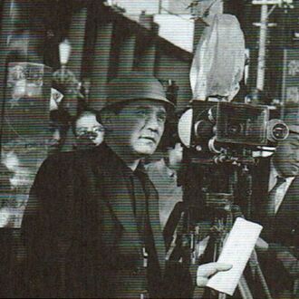 Motoyoshi Oda on the set of Invisible Man (1954)