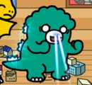 Chibi Godzilla's atomic breath leaking from his nose