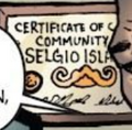 "Selgio Island" certificate