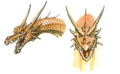 Concept art of Cretaceous King Ghidorah's heads