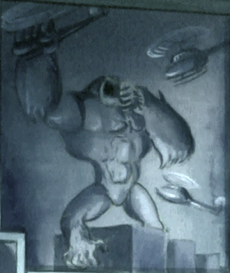 Kong depicted in a poster