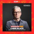 Brazilian announcement confirming Chris Black's presence at the panel at Comic Con Experience 2023