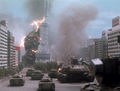 Battra topples the Nagoya TV Tower