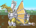 Mecha-King Ghidorah in the Godzilla arcade game