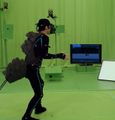 Nomura portraying Godzilla through motion capture