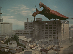 Rodan attacks Fukuoka (Rodan, 1956)