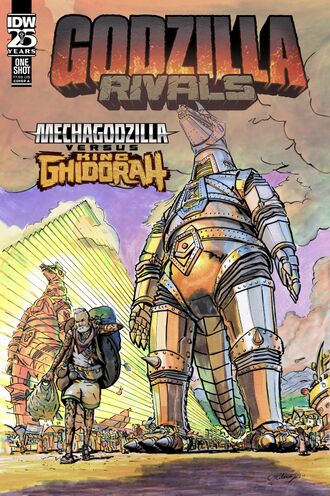 Cover A of Godzilla Rivals: Mechagodzilla Vs. King Ghidorah by Casey Maloney