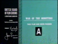 BBFC certificate for War of the Monsters