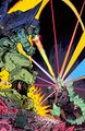 The S.S. Mechagodzilla firing a Space Beam from its mouth at SpaceGodzilla.
