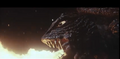 Gamera using the attack against a Viras UFO in outer space in Gamera vs. Viras.