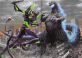 Godzilla vs. Evangelion poster by Yuji Kaida
