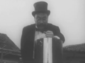 Matoba as a man launching fireworks in Monster Booska