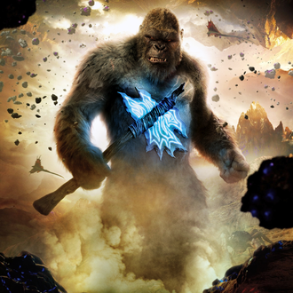 Kong on a poster for Godzilla vs. Kong
