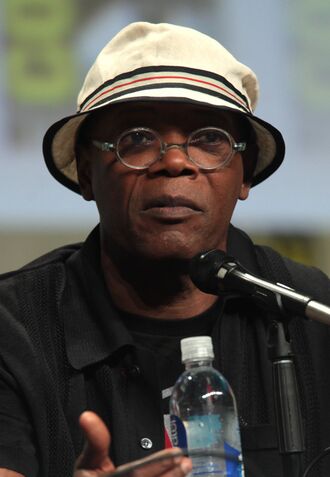Samuel L. Jackson speaking at the 2014 San Diego Comic Con International for "Avengers: Age of Ultron"