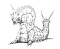 Battra Larva concept art