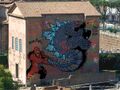 Alternate graffiti referencing King Kong vs. Godzilla