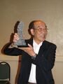 Haruo Nakajima is awarded the Mangled Skyscraper at G-Fest 2008