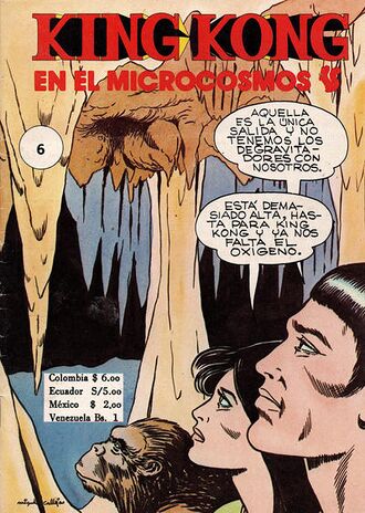 The cover of King Kong in the Microcosmos #6 by Miguel F. Callejas
