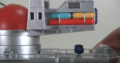 Close up of liquid oxygen tanks on Aoshima Bunka Kyouzai's model kit.[4]
