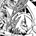 Legion firing a Microwave Shell without nasal horns in Takashi Teshirogi's manga adaptation