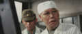 Shimura (right) as the military doctor in Frankenstein vs. Baragon
